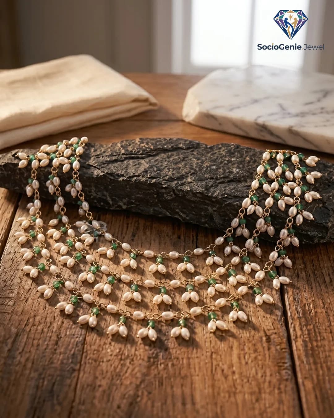 Product advert made by SocioGenie for a demo jewelry brand